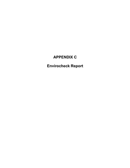 APPENDIX C Envirocheck Report