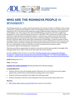 Who Are the Rohingya People in Myanmar?