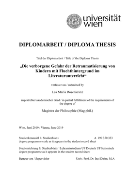 Diplomarbeit / Diploma Thesis