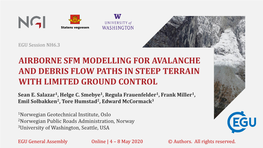 Airborne Sfm Modelling for Avalanche and Debris Flow Paths in Steep Terrain with Limited Ground Control