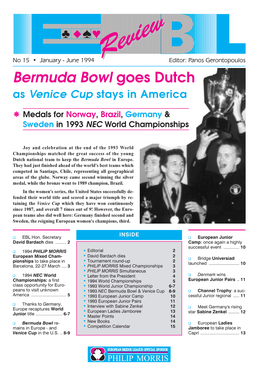 Bermuda Bowl Goes Dutch As Venice Cup Stays in America