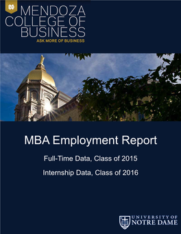 MBA Employment Report