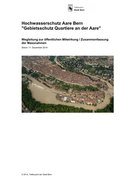 Hochwasserschutz Aare Bern "Gebietsschutz Quartiere an Der Aare"