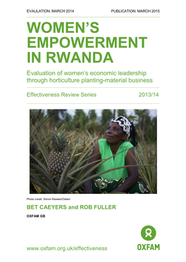 Women's Empowerment in Rwanda