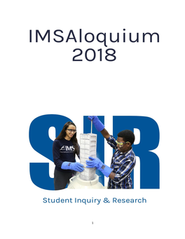 Imsaloquium 2018 Abstract Booklet