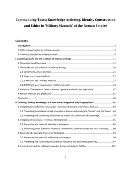 'Military Manuals' of the Roman Empire