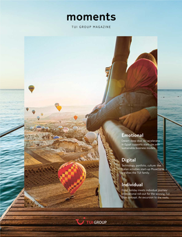 Moments TUI GROUP MAGAZINE Moments