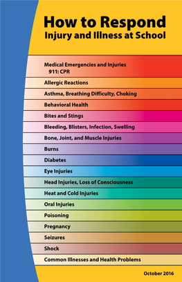 How to Respond: Injury and Illness at School