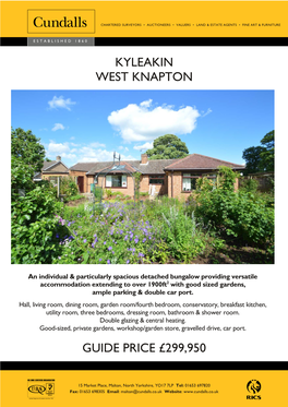 Kyleakin West Knapton Guide Price £299,950