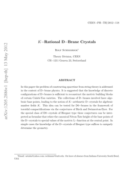 K-Rational D-Brane Crystals