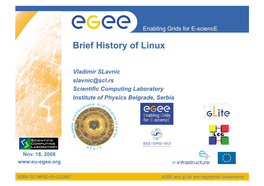 Brief History of Linux