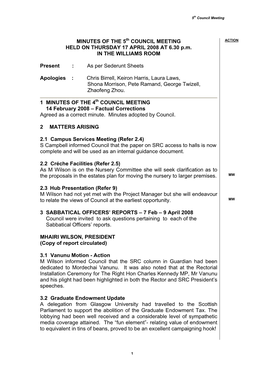 Council Meeting Minutes