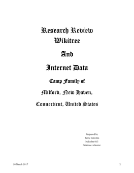 Research Review Wikitree and Internet Data