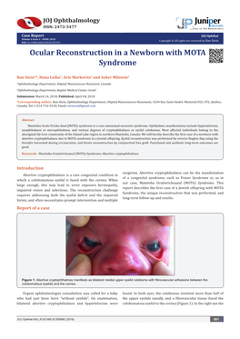 Ocular Reconstruction in a Newborn with MOTA Syndrome