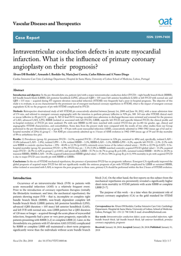 Intraventricular Conduction Defects in Acute Myocardial Infarction. What Is