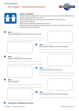 Storyboard Flirt English – Tantrums and Timeout