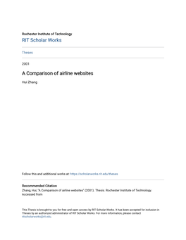 A Comparison of Airline Websites