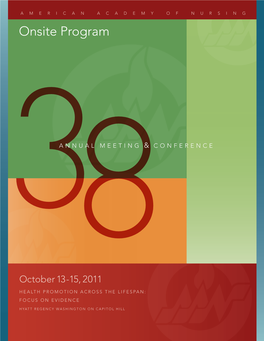 Onsite Program 3Annu8al Meeting & Conference October 13-15, 2011