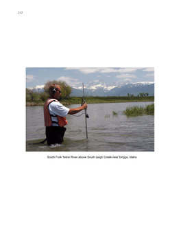 South Fork Teton River Above South Leigh Creek Near Driggs, Idaho DISCHARGE at PARTIAL-RECORD STATIONS and MISCELLANEOUS SITES 213