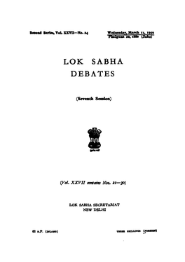 Lok Sabha Debates