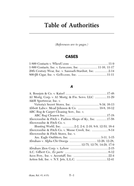 Page 1 Table of Authorities (References Are to Pages.) CASES