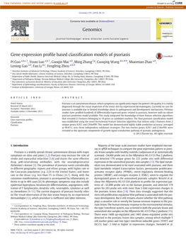 Gene Expression Profile Based Classification Models Of