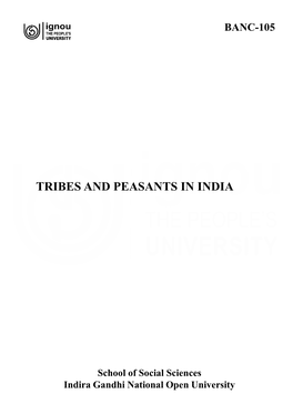 Tribes and Peasants in India