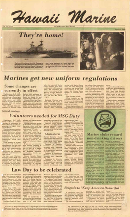 Marines Get New Uniform Regulations