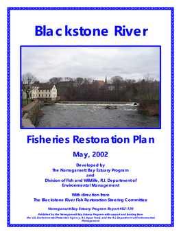 Blackstone River Fisheries Restoration Plan: May, 2002