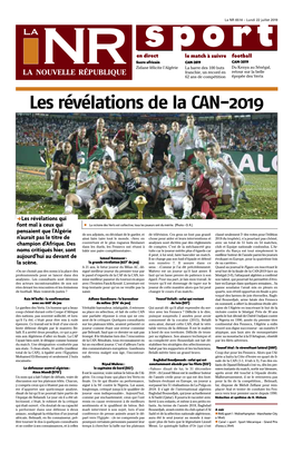 Les Révélations De La CAN-2019