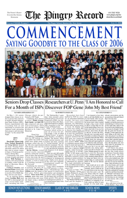 Saying Goodbye to the Class of 2006