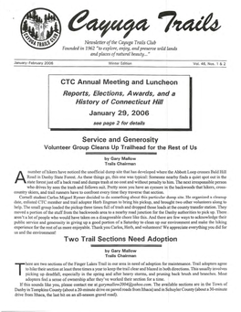 CTC Annual Meeting and Luncheon Reports, Elections, a Wards, and a History of Connecticut Hill January 29, 2006 Service and Gene