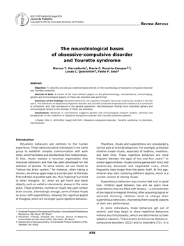 The Neurobiological Bases of Obsessive-Compulsive Disorder and Tourette Syndrome