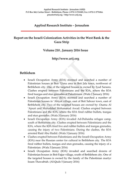 Volume 210 , January 2016 Issue