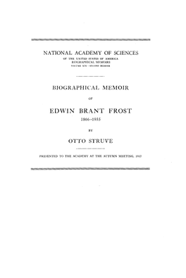 Edwin Brant Frost 1866-1935