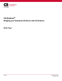 Bridging Your Enterprise Git Server with CA Endevor
