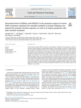 Decreased Levels of H3k9ac and H3k27ac in the Promotor Region Of