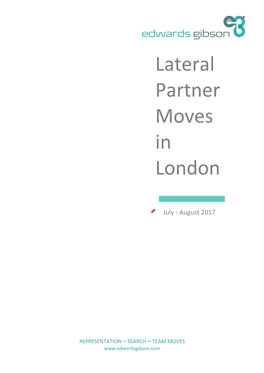 Lateral Partner Moves in London