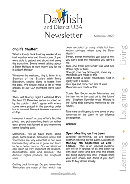 Newsletter September 2020