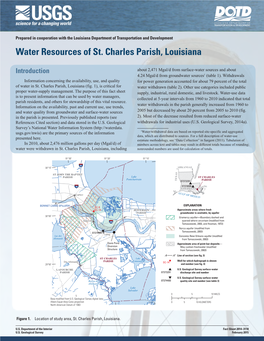 Water Resources of St. Charles Parish, Louisiana