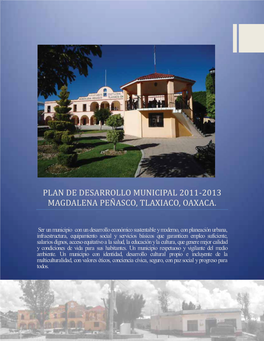 Plan De Desarrollo Municipal 2011-2013 Magdalena Penasco
