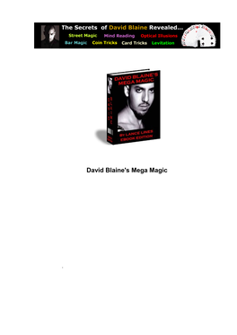 David Blaine's Mega Magic