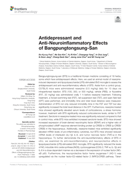 Antidepressant and Anti-Neuroinflammatory Effects of Bangpungtongsung-San