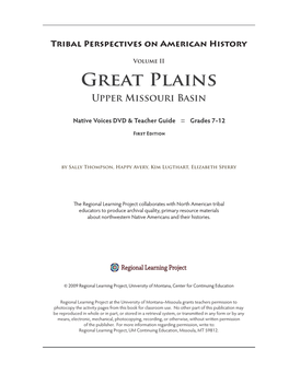 Tribal Perspectives/Great Plains Teacher Guide and Appendices