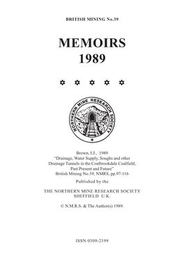British Mining No 39 Memoirs 1989 Pp97-116