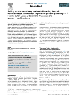 Pairing Attachment Theory and Social Learning Theory in Video-Feedback