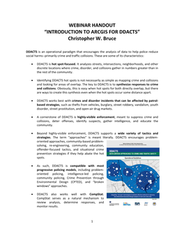 Intro to Arc GIS Student Handout