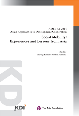 Social Mobility: Experiences and Lessons from Asia