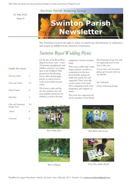 Swinton Parish Newsletter