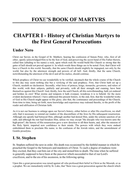 Foxe's Book of Martyrs